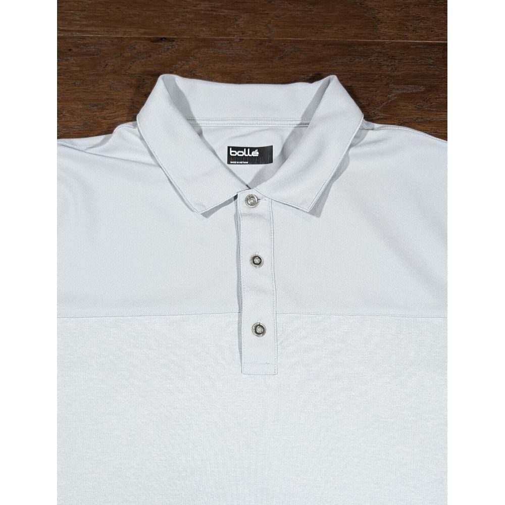 Bolle Men's Polo Shirt Stretch Short‎ Sleeve Light Blue Size Large
